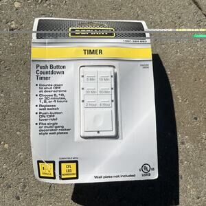 Defiant 15 Amp 4-Hour In-Wall Push Button Countdown Timer Switch NEW Sealed